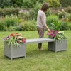 Mucola Gartenbank mit Blumenkästen Holzbank Holz Garten Produktbild-Vorschau 9