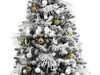 A decorated artificial Christmas tree with white and gold ornaments. Podgląd zdjęcia produktu