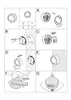 Instructional diagrams for installing and using an outdoor wall light. Produktbild-Vorschau