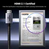 Kabel Przewód Hdmi 2.1 8K   Ultra High Speed 1M Szary Podgląd zdjęcia produktu 5