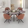 Homestyle4u Esstisch Oval Schwarz Braun Esszimmertisch Produktbild-Vorschau 7