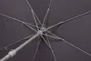 Close-up view of the internal structure of a dark gray umbrella. Náhled obrázku produktu