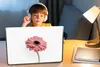 MuchoWow® Laptop Aufkleber Sticker Cover Blumen - Rosa - Produktbild-Vorschau 3