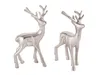 Deko Figur Hirsch 2er Set Tischdekoration Tierfigur silber Produktbild-Vorschau 3