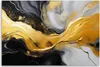 Leinwandbild Abstrakte Marmorstruktur Schwarz Gold 90x60 Produktbild-Vorschau 3
