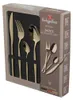 A box containing a set of gold-colored cutlery. Voir les images du produit