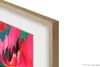 A close-up of a TV frame with a colorful abstract painting on the screen. Voir les images du produit