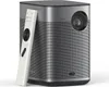 A product shot of a projector and its remote control against a white background. Náhled obrázku produktu