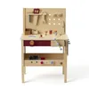 A wooden toy workbench with various tools and accessories. Produktbild-Vorschau