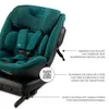 A close-up view of a green car seat with instructional text and a QR code. Náhled obrázku produktu