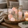 LED Lichterkette Baumwolle Ball Dekolichter Girlande 10 Produktbild-Vorschau 8
