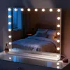 Coiffeuse avec Miroir LED, 11 Tiroirs Blanc 130 x 55 x 157 Voir les images du produit 9