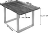 Esstisch Baumkante massiv Akazie Nussbaum 100 x 70 silber Produktbild-Vorschau 2