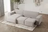 Ecksofa Sofa mit Schlaffunktion ESTELLE in Stoff Poso Produktbild-Vorschau 4
