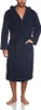 A man wearing a navy blue hooded robe. Produktbild-Vorschau