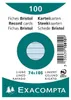 Exacompta Karteikarten A7 liniert 100 Stück cyan 74x105 mm Produktbild-Vorschau 1