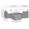 5-tlg. Garten-Sofagarnitur mit Kissen Beige Poly Rattan Produktbild-Vorschau 3