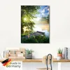 ARTland Glasbild Angelsteg am Morgen Größe: 60x80 cm Produktbild-Vorschau 5