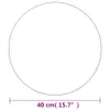 vidaXL Nástenné zrkadlo 40 cm Okrúhle sklo Náhľad obrázku produktu 6