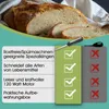 A loaf of bread is shown above a list of features with checkmarks and crosses. Produktbild-Vorschau