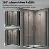 Falttür Duschkabine 90x90x195cm Eckeinstieg Duschabtrennung Produktbild-Vorschau 4