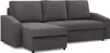 A dark gray sectional sofa with a chaise lounge. Produktbild-Vorschau