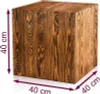 Dekosäule aus Holz 40x40x40 cm – Rustikale Holzsäule als Produktbild-Vorschau 2