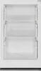 The interior of a refrigerator with multiple transparent shelves. Produktbild-Vorschau