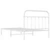 vidaXL Cadre de lit avec tête de lit en métal blanc 100x200 Voir les images du produit 10