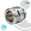 A close-up studio shot of a metal adapter fitting. Produktbild-Vorschau