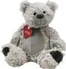 Teddybär Grau 22 cm mit Herz  Kuscheltier Teddy Bär Produktbild-Vorschau 1