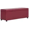 vidaXL Banc avec compartiment de rangement 116 cm vin rouge Voir les images du produit 1