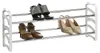 Schuhregal TOWER ausziehbar weiß - Schuhablage mit 2 Ebenen Produktbild-Vorschau 1