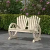 Sweiko Gartenbank, Wagenrad-Design, für 2 Personen, Produktbild-Vorschau 2
