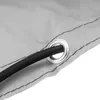 Close-up of a gray fabric with a grommet and a black bungee cord passing through it. Náhľad obrázku produktu