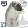 tecuro Kurzer Winkel 45° Edelstahl V4A (AISI 316), IG x IG Produktbild-Vorschau 2