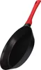 A black frying pan with a red handle is shown against a white background. Anteprima dell’immagine prodotto