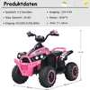 12V Elektro Quad, 2,2-4,3 km/h Kinderquad mit Musik & Licht Produktbild-Vorschau 4
