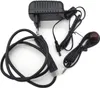 A collection of electronic accessories, including a power adapter, cables, and an infrared receiver. Produktbild-Vorschau