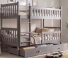 Kinder Etagenbett JAKOB 90x200 cm Grau – Massivholz, Produktbild-Vorschau 3