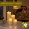 4er Set LED Kerze mit Timer Echtwachs LED Kerzen bewegliche Produktbild-Vorschau 4
