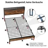 Bettgestell 140x200 cm mit Lochwand-Kopfteil, Metallbett Produktbild-Vorschau 6