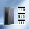 A power bank is shown next to several images of iPhones, indicating compatibility. Produktbild-Vorschau