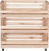 STOLMAK Cassetta Porta Verdura In Legno Con Ruote 77x79x30 Anteprima dell’immagine prodotto 2