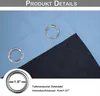 A close-up view of a blue curtain with grommets and a quilted dark blue fabric backing. Produktbild-Vorschau