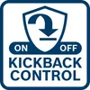 A graphic icon indicating 'Kickback Control' with 'ON' and 'OFF' options. Náhled obrázku produktu