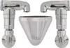 A set of two chrome-plated pipe aerators and a decorative cover. Produktbild-Vorschau