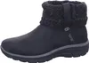 A side view of a black Skechers boot with a knitted cuff. Voir les images du produit