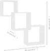 vidaXL Cube Wandregale Weiß 68x15x68 cm Holzwerkstoff Produktbild-Vorschau 6