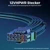 deleyCON 30cm PCIe 16pin (12+4pin) Stecker auf 4x8(6+2pin) Produktbild-Vorschau 4